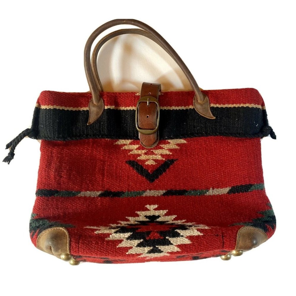 Stacy & Laurie McFadin Red Navajo Blanket Wool Pur